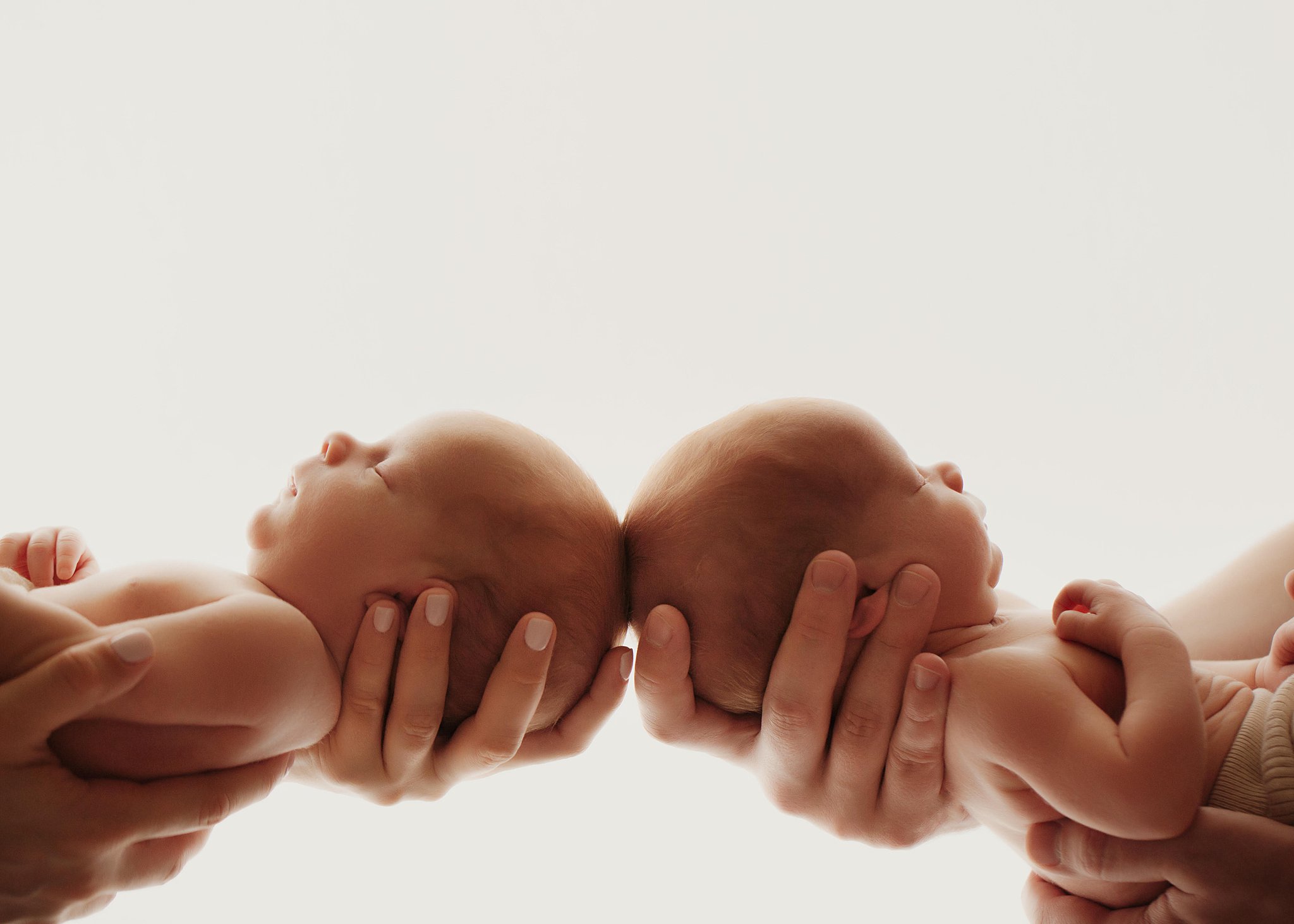 detailed twin newborn